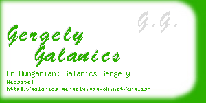 gergely galanics business card